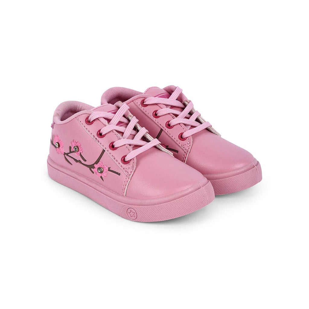 Girls Casual Lace-up Sneakers