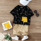 Boys Short Sleeve Top With Elasticated Pants
