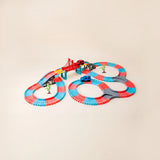 265 PCS DIY Flexible -Electric Rail Car Track with Suspension Bridge- STEM Educational Toy for Boys & Girls