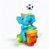 Kids Elephant Drummer Toy with Levitating Ball & Lights
