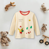 Girls Cartoon Print Short Sleeves T-shirt