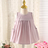 Girls Lilac Solid Summer Empire Dress