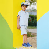 Boys Light Blue Top With Elasticated Shorts
