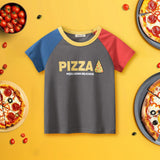 Boys Grey Graphic Print Raglan Sleeves T-Shirt