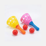 Kids Pink & Yellow Catch Ball Launcher Cups