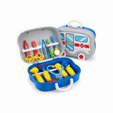 Kids Doctor Kit Play Set with Rolling Carry Case, 18-Piece Medical Toy Set