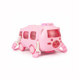 INCLUD Cute Bear Bus Water Bottle for Kids with Straw & Carry Strap