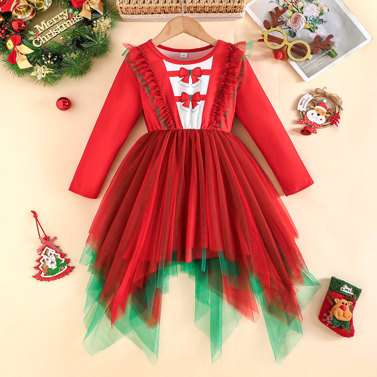 christmas themed dresses Includ Fit & Flare Dress for Girls