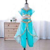 Girls Princess Jasmine Party Wear Top With Trousers Set