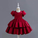 Girls Pleated Knee Length Party Dress