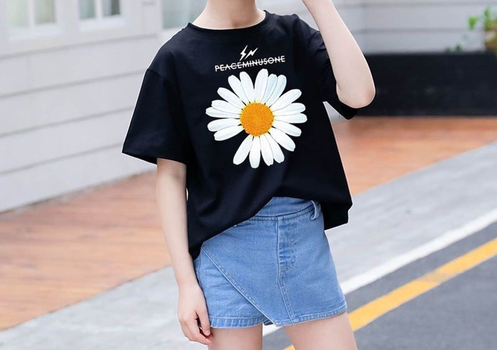 Girls Tshirt with Flower Print