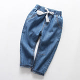 Girls Denim Trouser with Elasticated Waistband