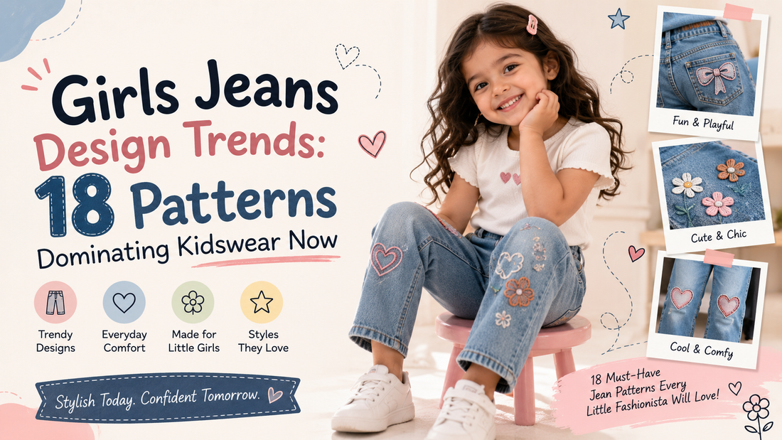Girls Jeans Design Trends: 18 Patterns Dominating Kidswear Now