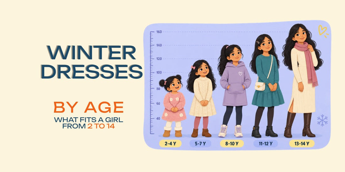 Winter Dresses by Age: What Fits a Girl from 2 to 14