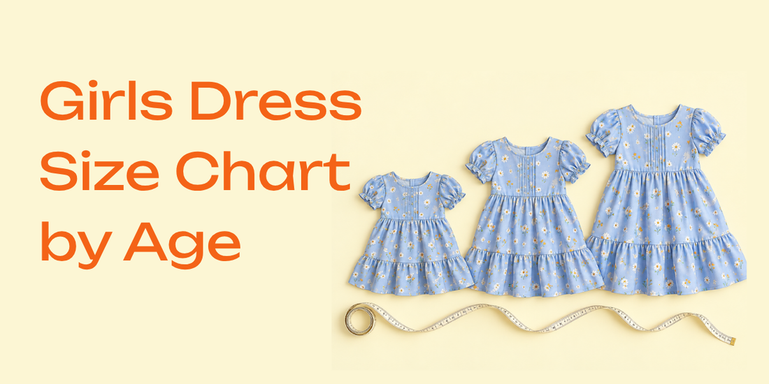 Girls Dress Size Chart by Age: Measurements in Inches and CM