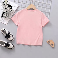 Girls Pink Kuromi Cartoon Printed Short Sleeve T-Shirt Tshirts