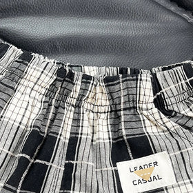 Boys White Numbers Printed T-Shirt With Checked Shorts Sets Sets