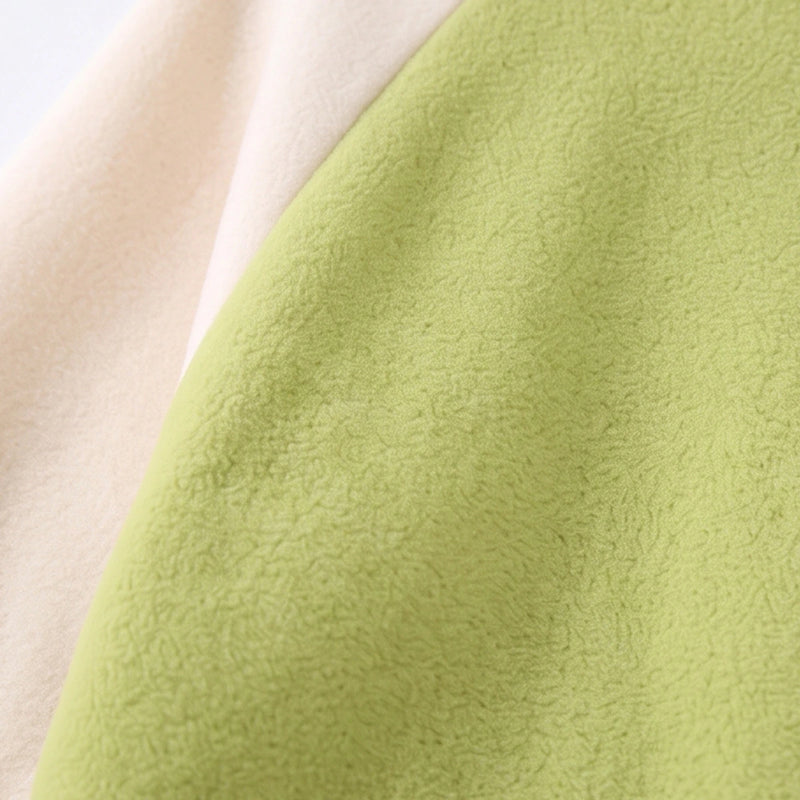 Boys Lime Green Colorblocked Long Sleeve Jacket Coats & Jackets