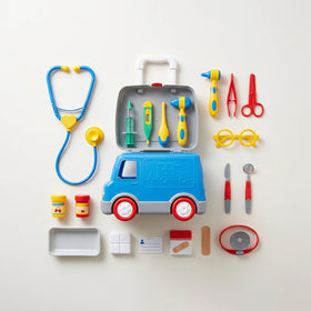 Kids Doctor Kit Play Set with Rolling Carry Case, 18-Piece Medical Toy Set Trending Accessories