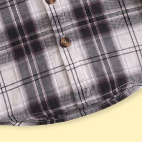 Boys Black Checked Long Sleeve Shirt Shirts