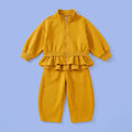 Girls Mustard Long Sleeve Jacket With Pants Sets 2 pc. Sets Mustard 1-2 Y