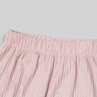 Girls Pink Textured Summer Top With Pants Sets 2 pc. Sets