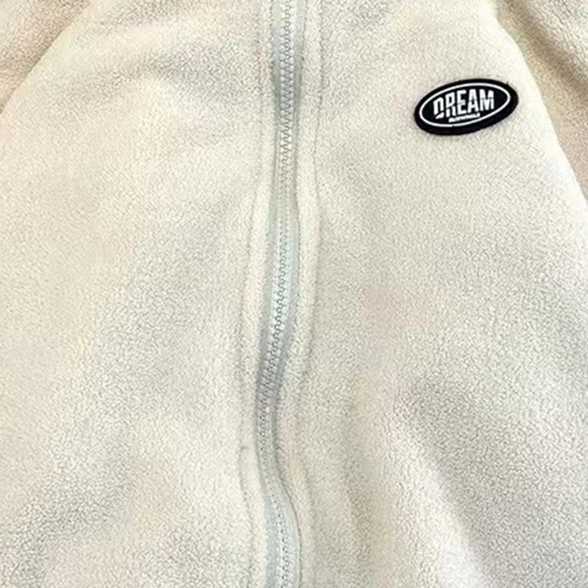 Girls Off White Fleece Zip-up Jacket With Jogger Co-ord Sets Sets