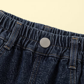 Boys Dark Blue Denim Cargo Shorts Shorts