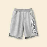 Boys Elasticated Knee Length Shorts Shorts Gray 7-8 Y 