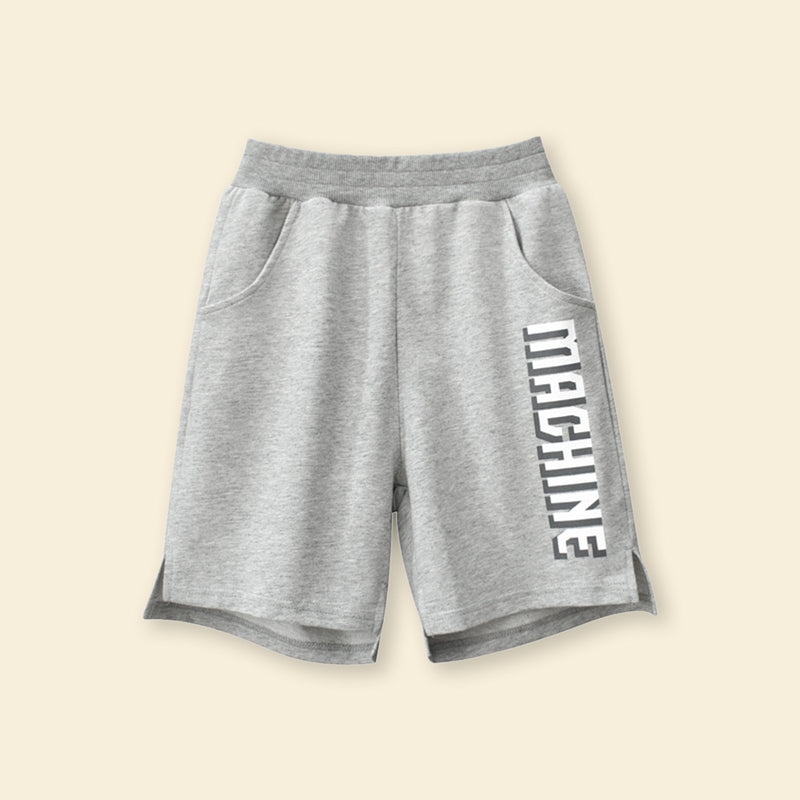 Boys Elasticated Knee Length Shorts Shorts Gray 7-8 Y 
