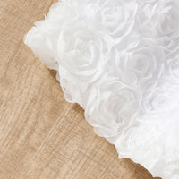 Girls White Floral Embellished A-line Dress Party Dresses