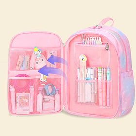 Girls Pink Multi-Compartment School Backpack Trending Accessories