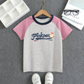 Girls Pink Typographic Print Raglan Sleeve T-Shirt Tshirts Pink 1-2 Y