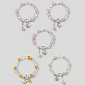 Pack Of 5 Girls Multicolour Unicorn Charm Beads Bracelet Sets Bracelet Multicolor Onesize