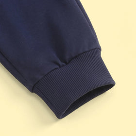 Boys Navy Blue Ombre Print Elasticated Pants Pants