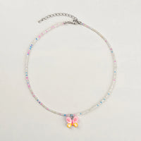Pack Of 5 Girls Multicolour Butterfly and Rainbow Beaded Necklace Sets Necklace and Chains