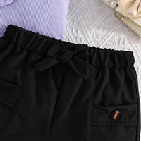 Girls Purple Halter Neck Top With Shorts Set 2 pc. Sets