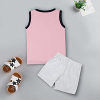Boys Multicolor Sleeveless Printed T-Shirt With Summer Shorts Sets - Pack Of 2 Sets