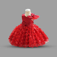 Girls Butterfly Applique Fit & Flare Dress Party Dresses   