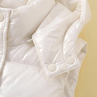 Boys Off White Sleeveless Hooded Puffer Jacket Coats & Jackets