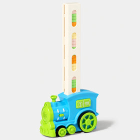 Blue Automatic Domino Train Building Toy Trending Accessories Blue Onesize