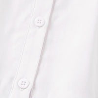 Girls White Long Sleeve Shirt Dress With Denim Vest Casual Dresses