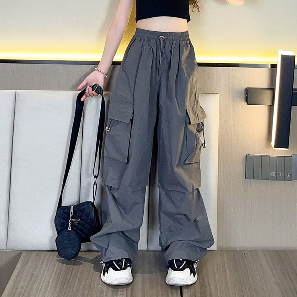 Girls Elasticated Straight Fit Cargo Pants