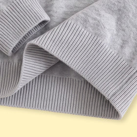 Boys Grey Bear Typographic Knitted Sweater Sweaters & Cardigans