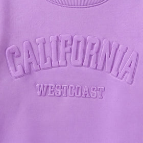 Girls Puple Typography Print Sweatshirt With Pants Set 2 pc. Sets