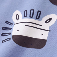 Boys Light Blue Graphic Round Neck Sweatshirt Sweatshirts & Hoodies