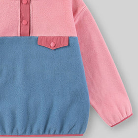 Girls Pink Solid Pullover Sweatshirt Sweatshirts & Hoodies