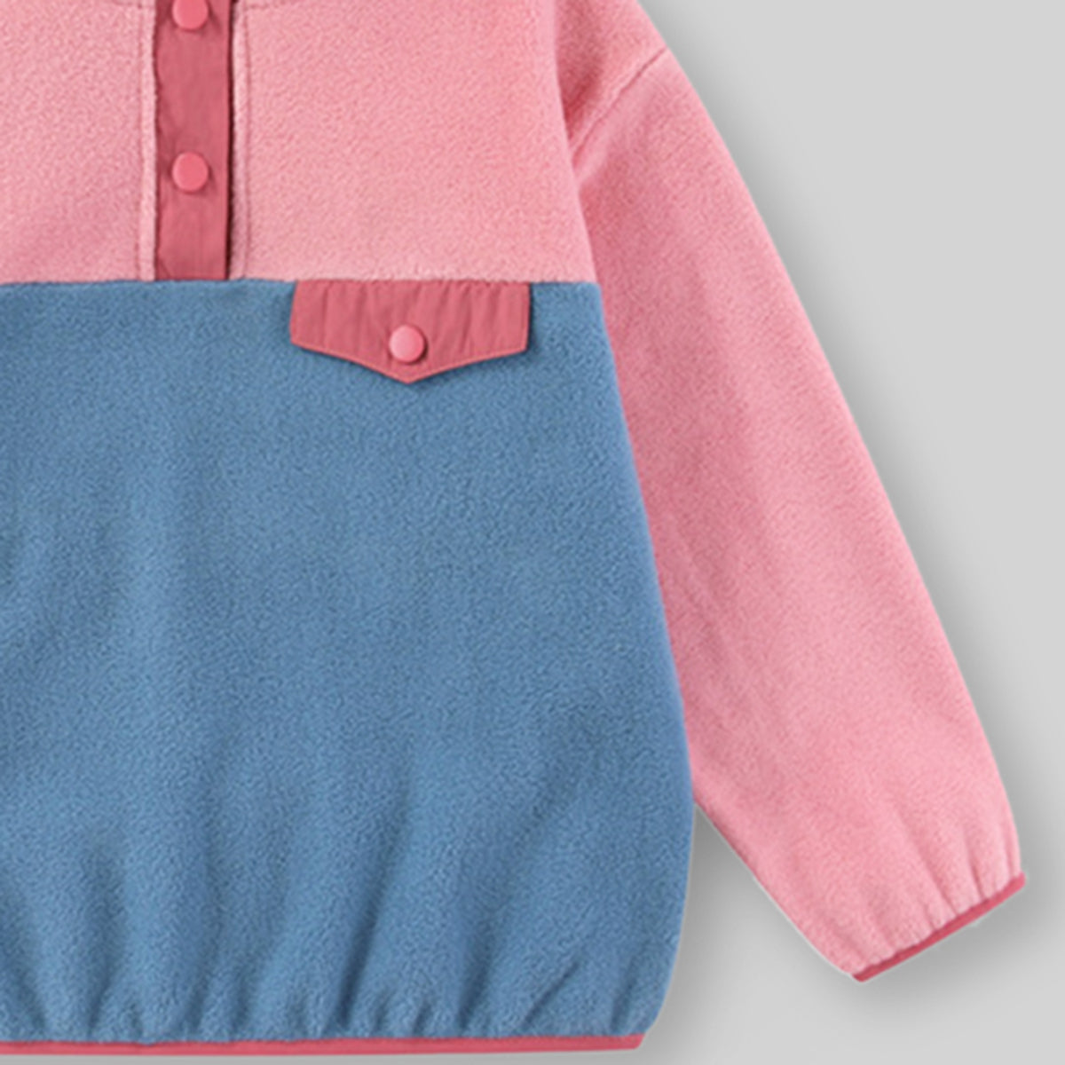 Girls Pink Solid Pullover Sweatshirt Sweatshirts & Hoodies