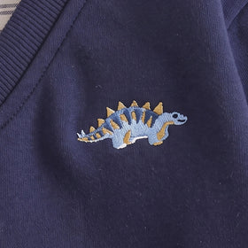 Boys Navy Blue Embroidered Long Sleeve Sweater Sweaters & Cardigans