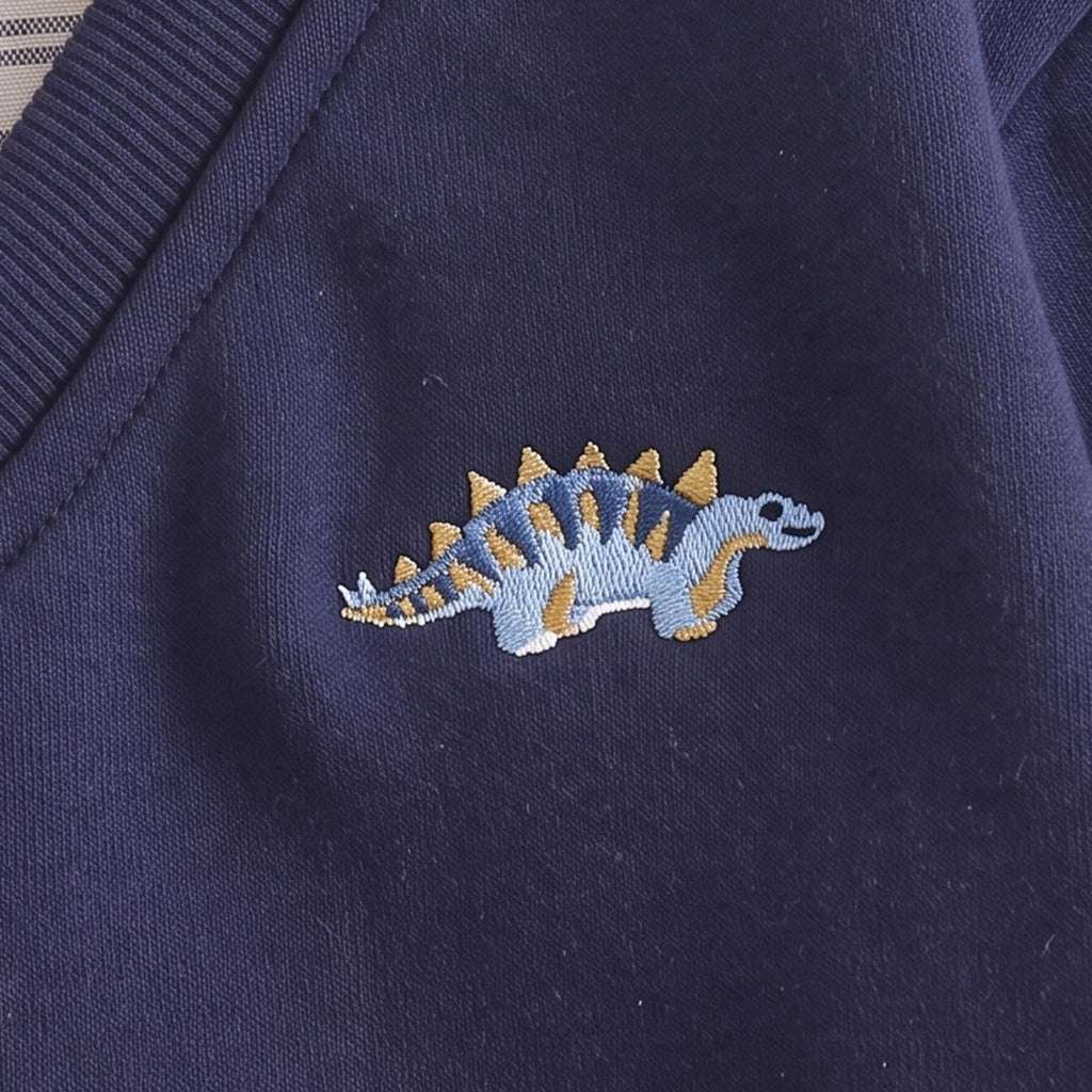 Boys Navy Blue Embroidered Long Sleeve Sweater Sweaters & Cardigans